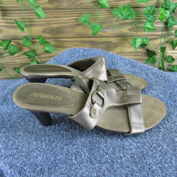 Aerosoles Women's Rise To Power Slide Bronze Synthetic Sz 7.5 Medium Used 2025 - Picture 3 of 7